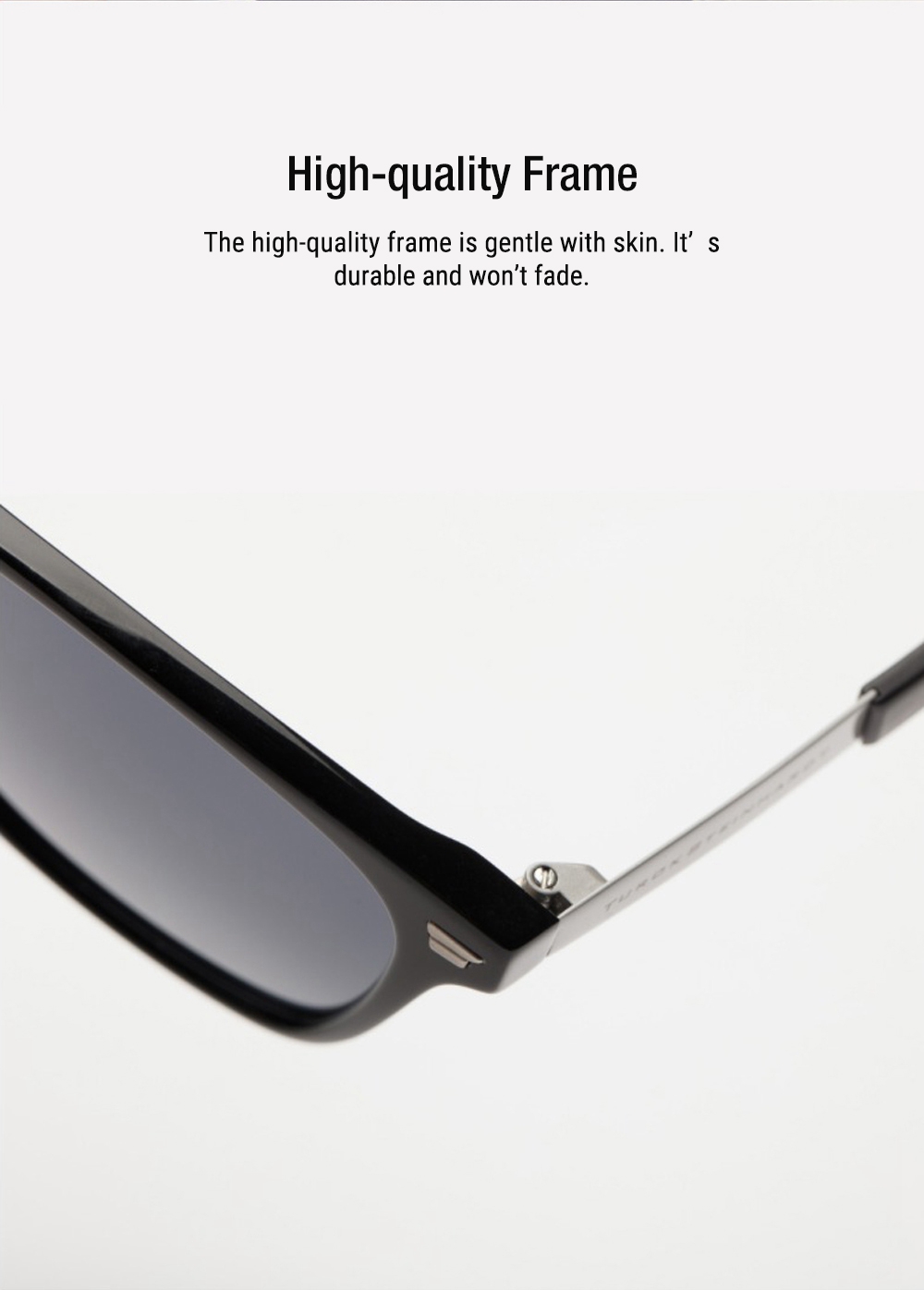 Xiaomi Mijia TS Travelers Sunglasses Prevent UVA UVB Protection Polarized Lens Lightweight - Black Frame