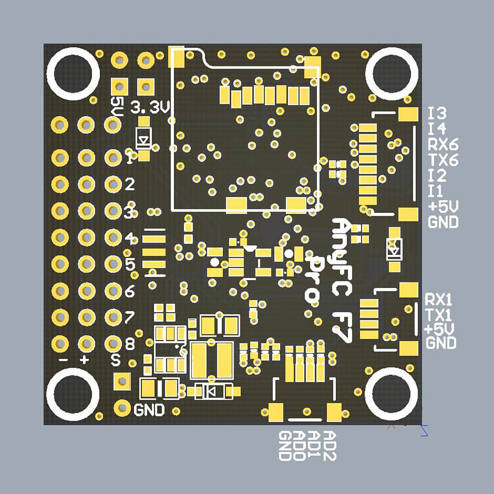 Redpawz F7 Pro 30.5X30.5mm Flight Controller Board Betaflight MPU6000 STM32F745VGT6 2-4S BEC 5V1A