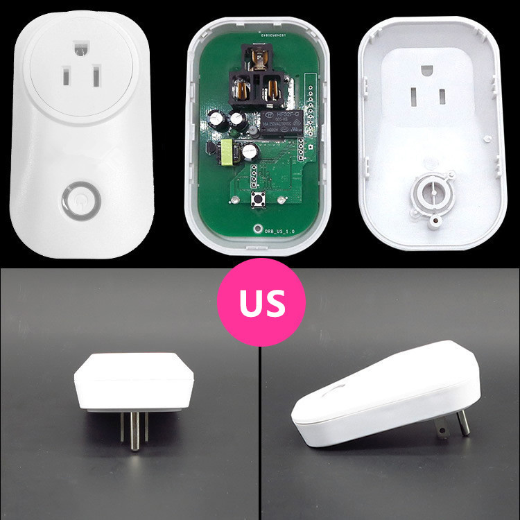 Geekbes EPS-15 Smart WiFi Socket Remote Voice Control Two-way Timing Feedback Smart Home Work with Alexa -White/US Plug