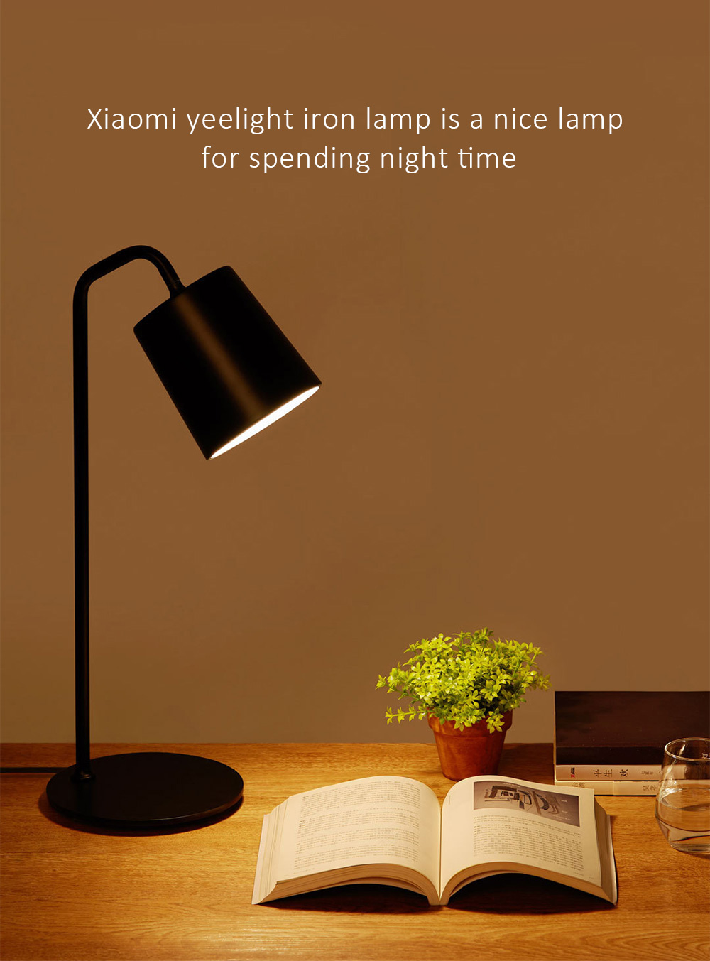 Xiaomi Mijia Yeelight Iron Lamp E27 Universal Screw 60W Replaceable Bulb Non-slip Base Desk Lamp -White