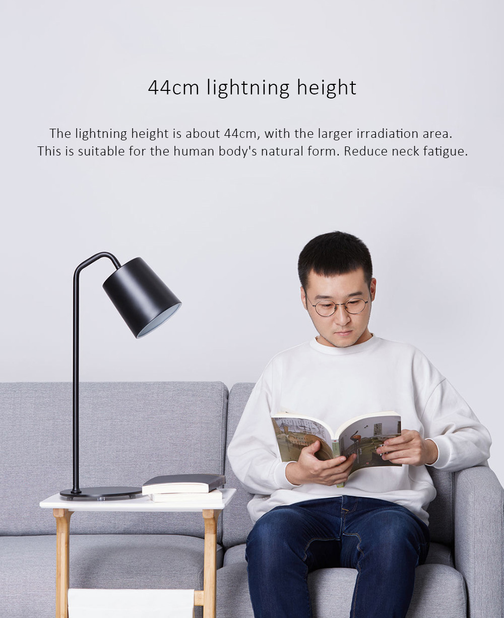 Xiaomi Mijia Yeelight Iron Lamp E27 Universal Screw 60W Replaceable Bulb Non-slip Base Desk Lamp -White