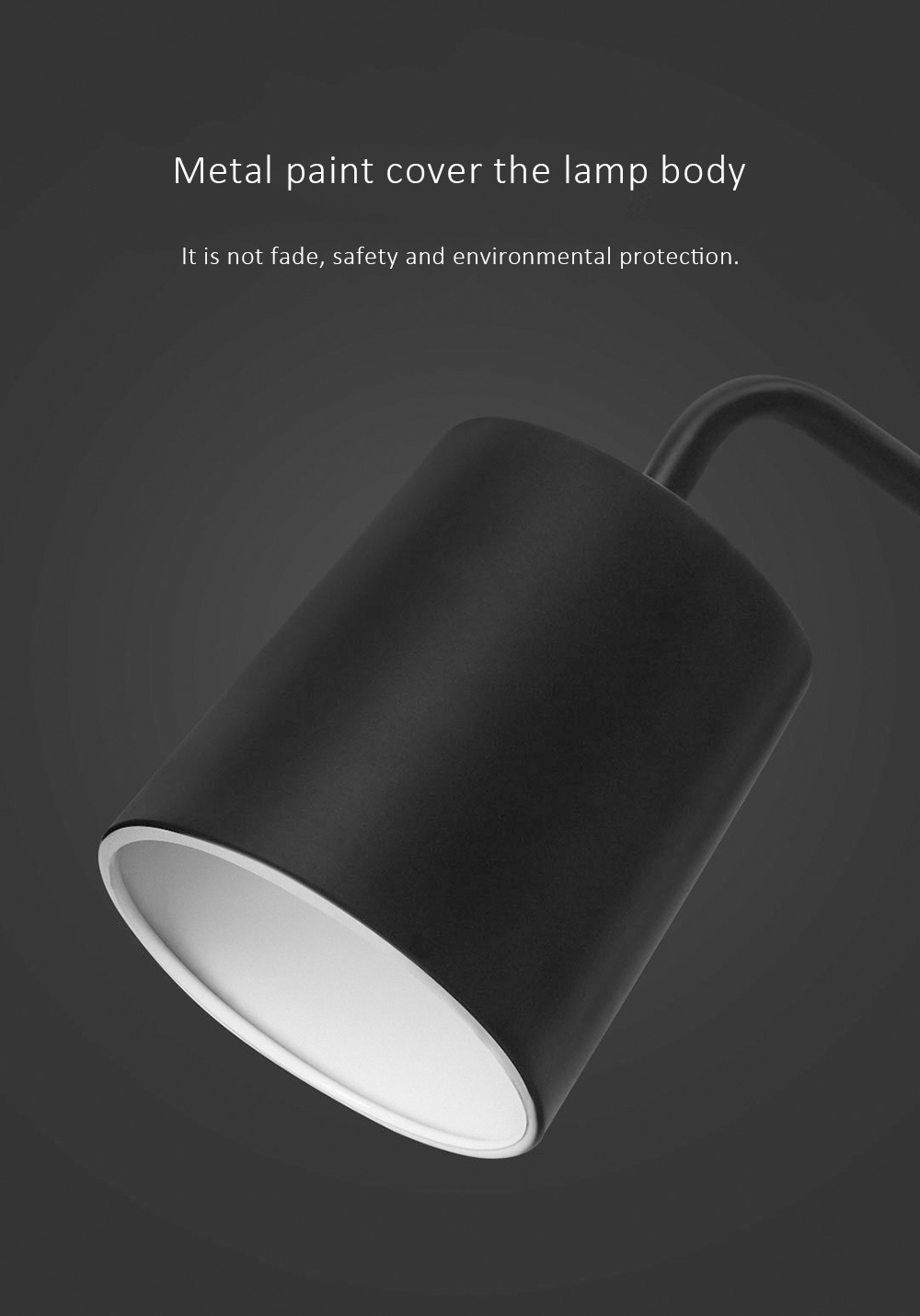 Xiaomi Mijia Yeelight Iron Lamp E27 Universal Screw 60W Replaceable Bulb Non-slip Base Desk Lamp -White