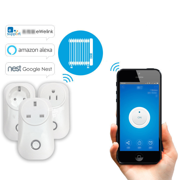 Geekbes EPS-15 Smart WiFi Socket Remote Voice Control Two-way Timing Feedback Smart Home Work with Alexa -White/US Plug