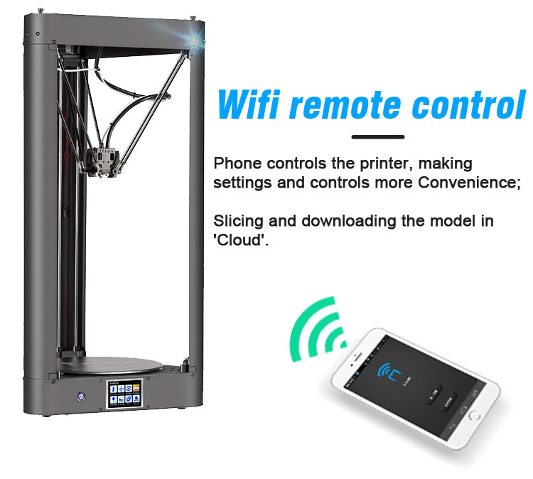 FLSUN QQ Pre-assembled Delta 3D Printer with Printing Size 260x260x370 Auto Leveling Touch Screen WIFI Remote Control