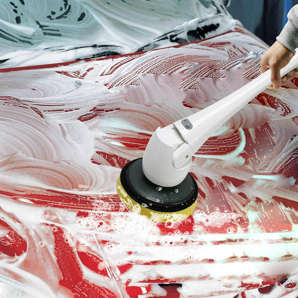 Mini Electric Hand-held Cleaner Multi-function Steady Rotating Cleaning Machine for Bathroom -White/US Plug