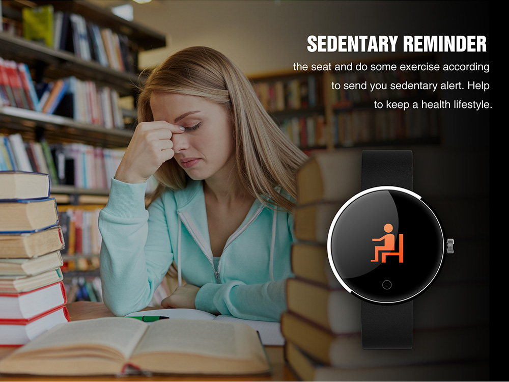 DM78 Smartwatch NRF52832 Smartwatch  Monitor Menstrual Period Reminder IP67 Water Resistant - Black