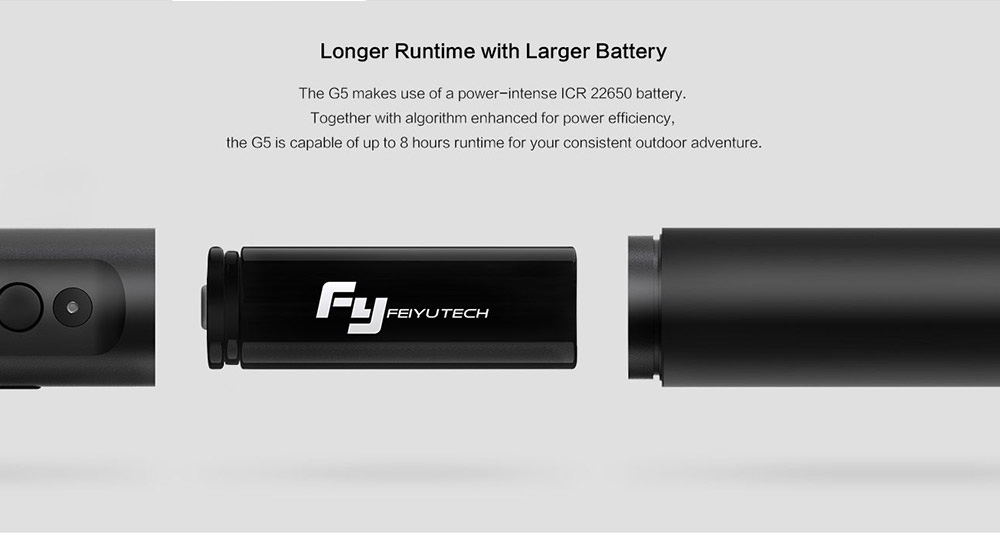 Feiyu Tech G5 3-Axis Splash-proof Brushless Handheld Gimbal for Gopro HERO 5 HERO 4 Action Cameras of Similar Size