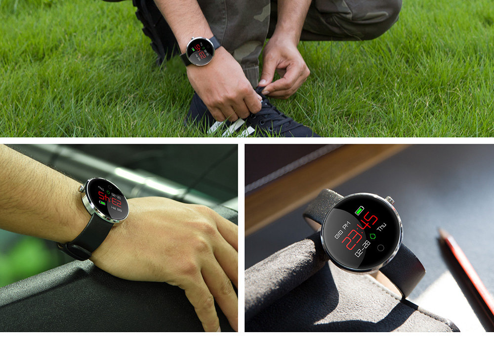 DM78 Smartwatch NRF52832 Smartwatch  Monitor Menstrual Period Reminder IP67 Water Resistant - Black