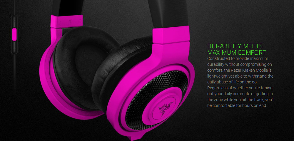 [HK Stock] Razer Kraken Mobile Analog Music and Gaming Headset 3.5mm with Mic - Red