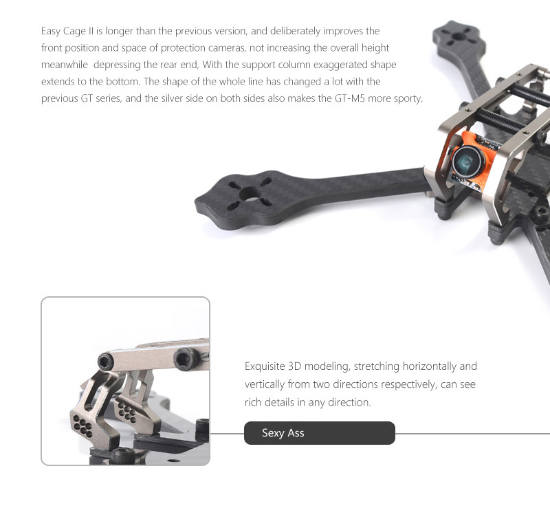 Diatone 2018 GT-M200 NP 187/230mm Carbon Fiber 6mm Arm Thickness Normal Plus Frame Kit - Titanium