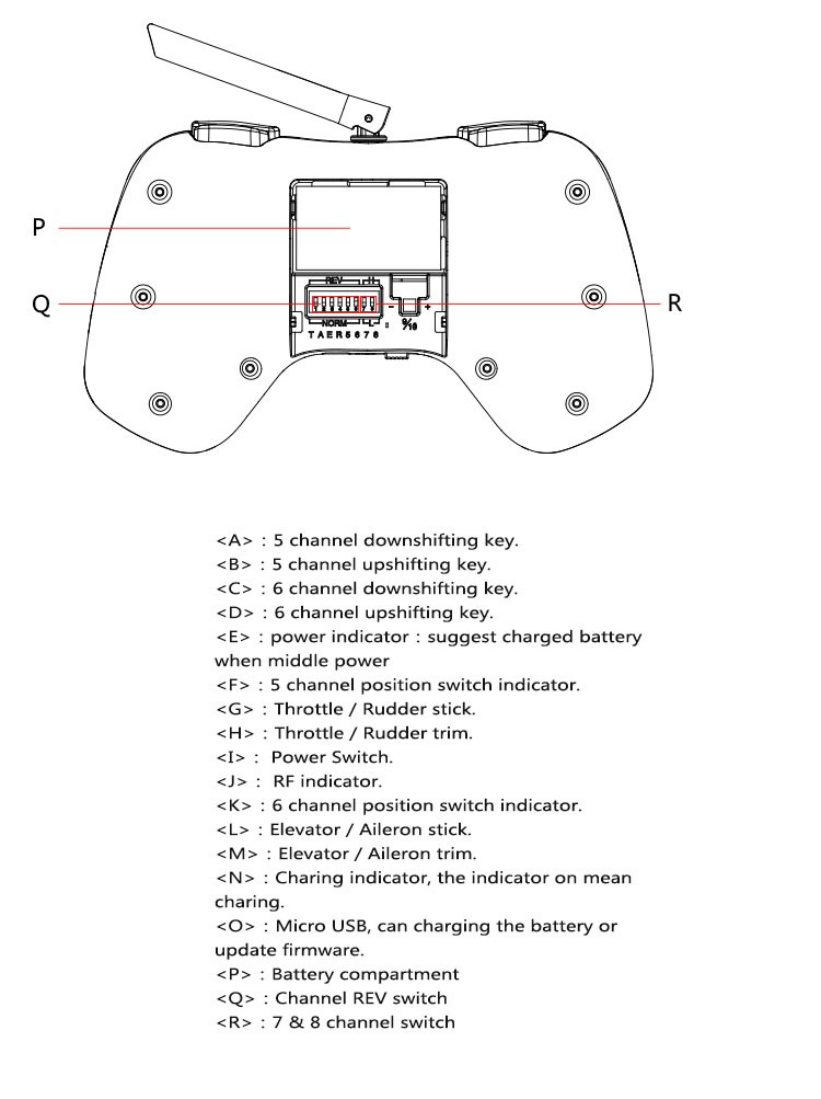 KINGKONG/LDARC TINY X8 2.4G 8CH S-FHSS Digital CC2500 Transmitter with RX800-PRO Receiver Board - Mode 2
