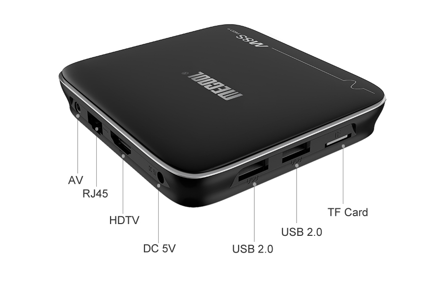 [Germany Stock]Bundle MECOOL M8S PRO Plus YouTube 4K Netflix Android 7.1.1 Amlogic S905X 2GB/16GB TV BOX + H18 Full Touchpad Mini Wireless Keyboard