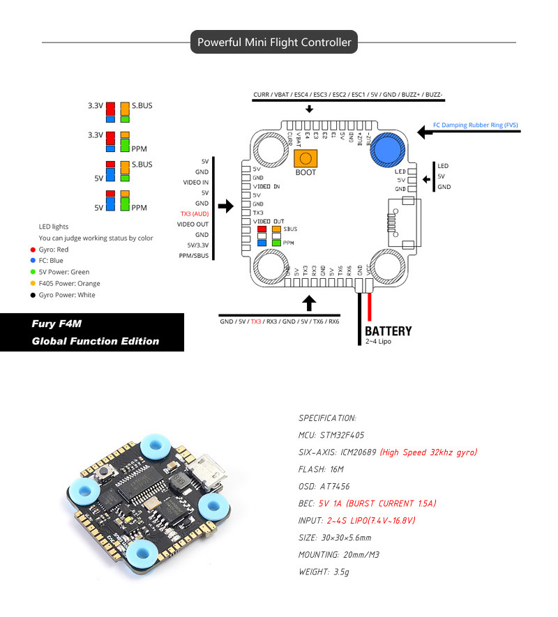 Diatone GT-R90 2018 Brushless FPV Racing Drone F4 AIO OSD FC TBS VTX 15A Blheli_S ESC with G1 1/3' CCD 600TVL Camera - PNP