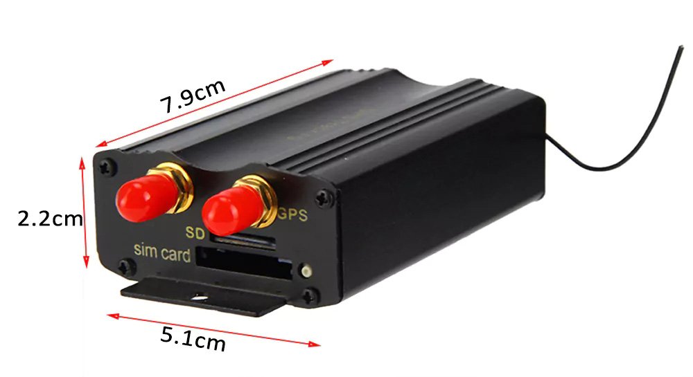 TK103B GPS SMS GPRS Vehicle Tracker Locator Theft Protection System Remote Control Alarm - Black