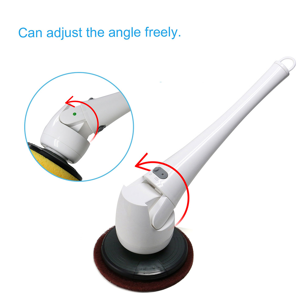 Mini Electric Hand-held Cleaner Multi-function Steady Rotating Cleaning Machine for Bathroom -White/US Plug