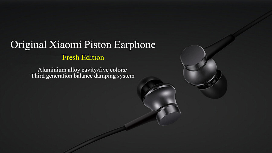 Original Xiaomi Piston Fresh Edition Earphone Wired Control Headphone with Mic - Purple