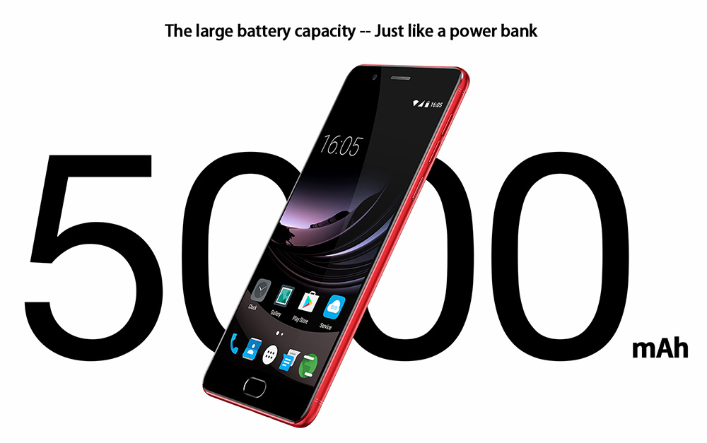 [HK Stock]Elephone P8 Max 5.5 Inch  4G LTE Smartphone FHD Screen 4GB RAM 64GB ROM 13.0MP+16.0MP Cam Octa Core Android 7.0 Touch ID Metal Body 5000mAh - Red