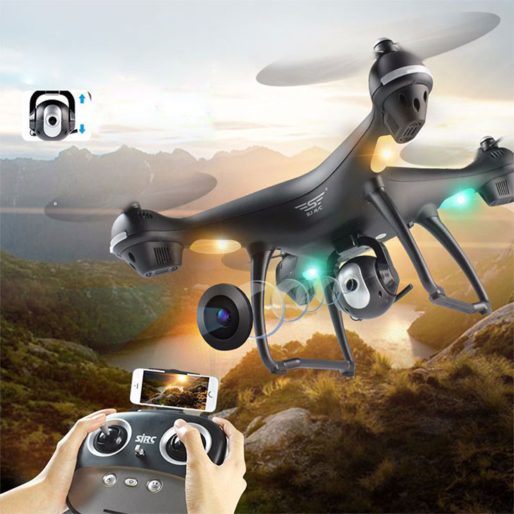 SJRC S70W Dual GPS 2.4G WIFI FPV Drone RTF Black