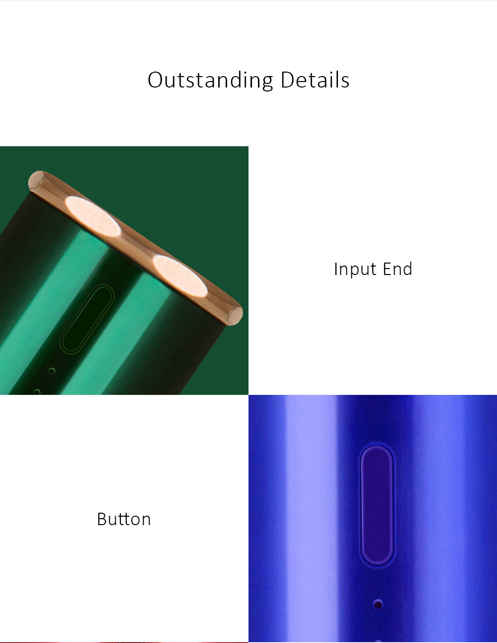 Xiaomi Mijia FOXIO Lipstick 3350mAh Power Bank Micro-USB Port - Green