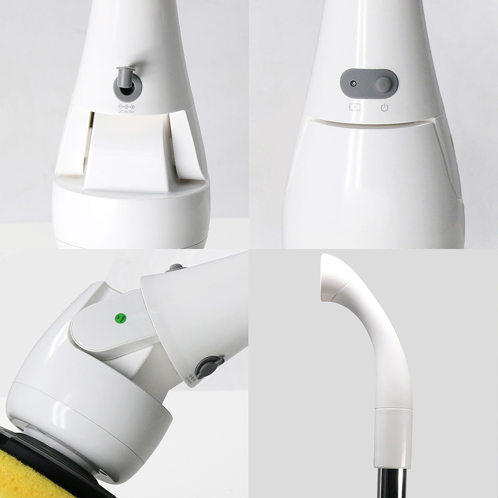 Mini Electric Hand-held Cleaner Multi-function Steady Rotating Cleaning Machine for Bathroom -White/US Plug