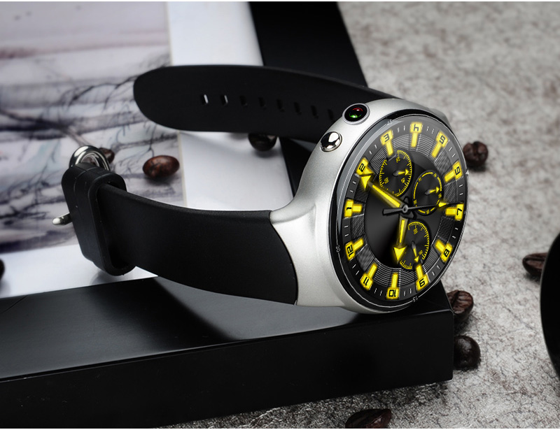 Makibes I4 Air 3G MTK6580 Smartwatch Phone Quad Core 1.3GHz 2GB RAM 16GB ROM 2.0MP Camera Heart Rate Monitor - Black
