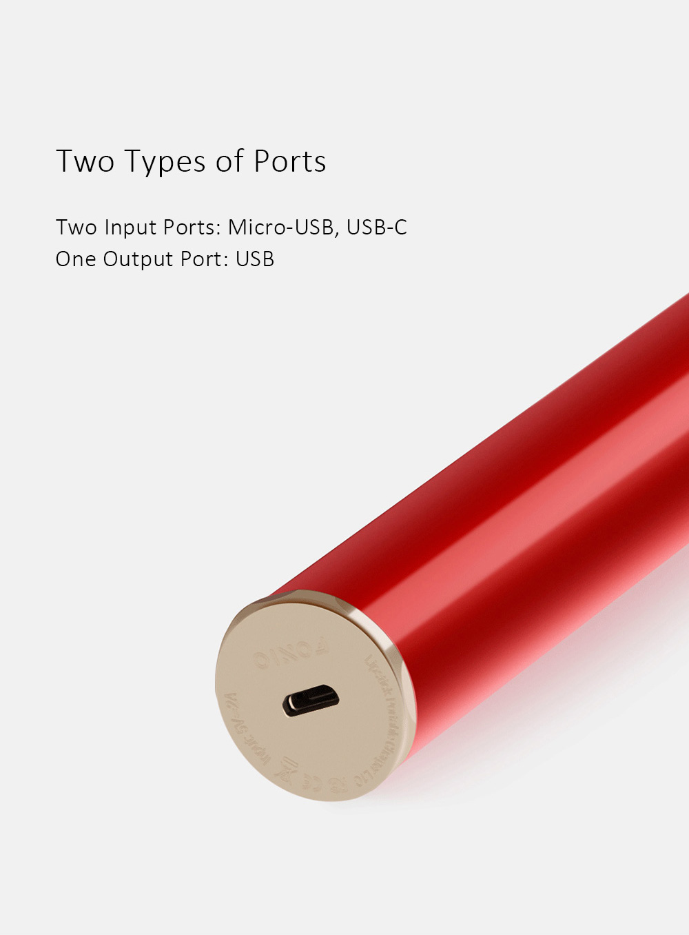 Xiaomi Mijia FOXIO Lipstick 3350mAh Power Bank Type-C Port - Green