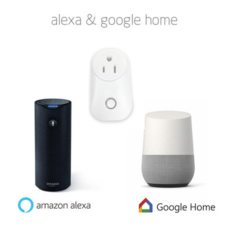 Geekbes EPS-15 Smart WiFi Socket Remote Voice Control Two-way Timing Feedback Smart Home Work with Alexa -White/US Plug