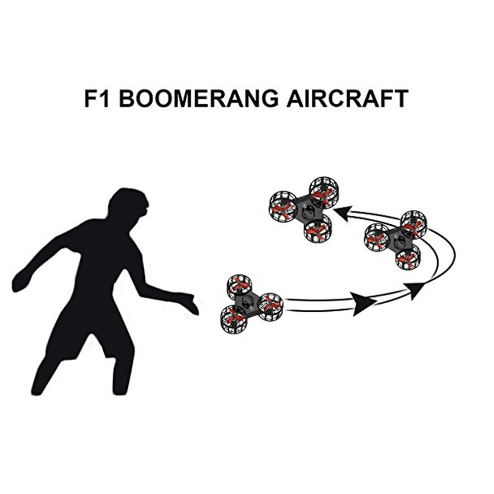 BoniToys Tiny Toy Drone Flying Fidget Spinner Stress Relief Toy Gift - White