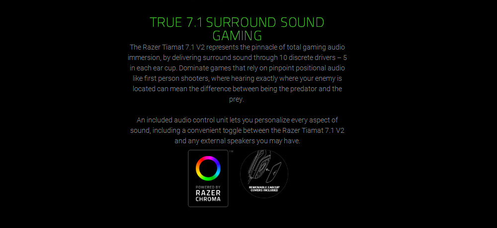 [HK Stock] Razer Tiamat 7.1 V2 Analog Digital Surround Sound Gaming Headset - Black