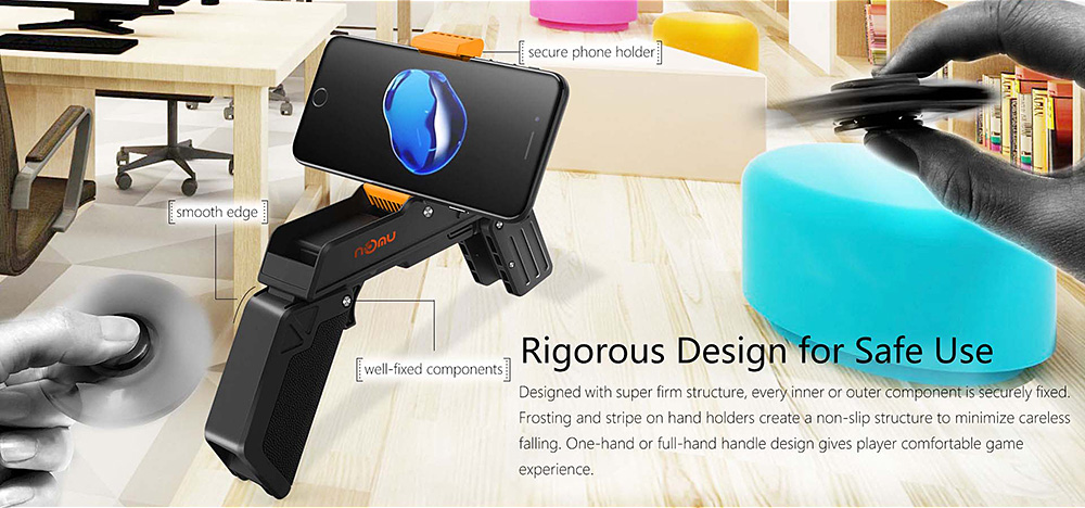 Nomu AR1 Fidget AR Fitness Gamepad Bluetooth V4.1 for Smartphone iOS/Android - Black + Orange