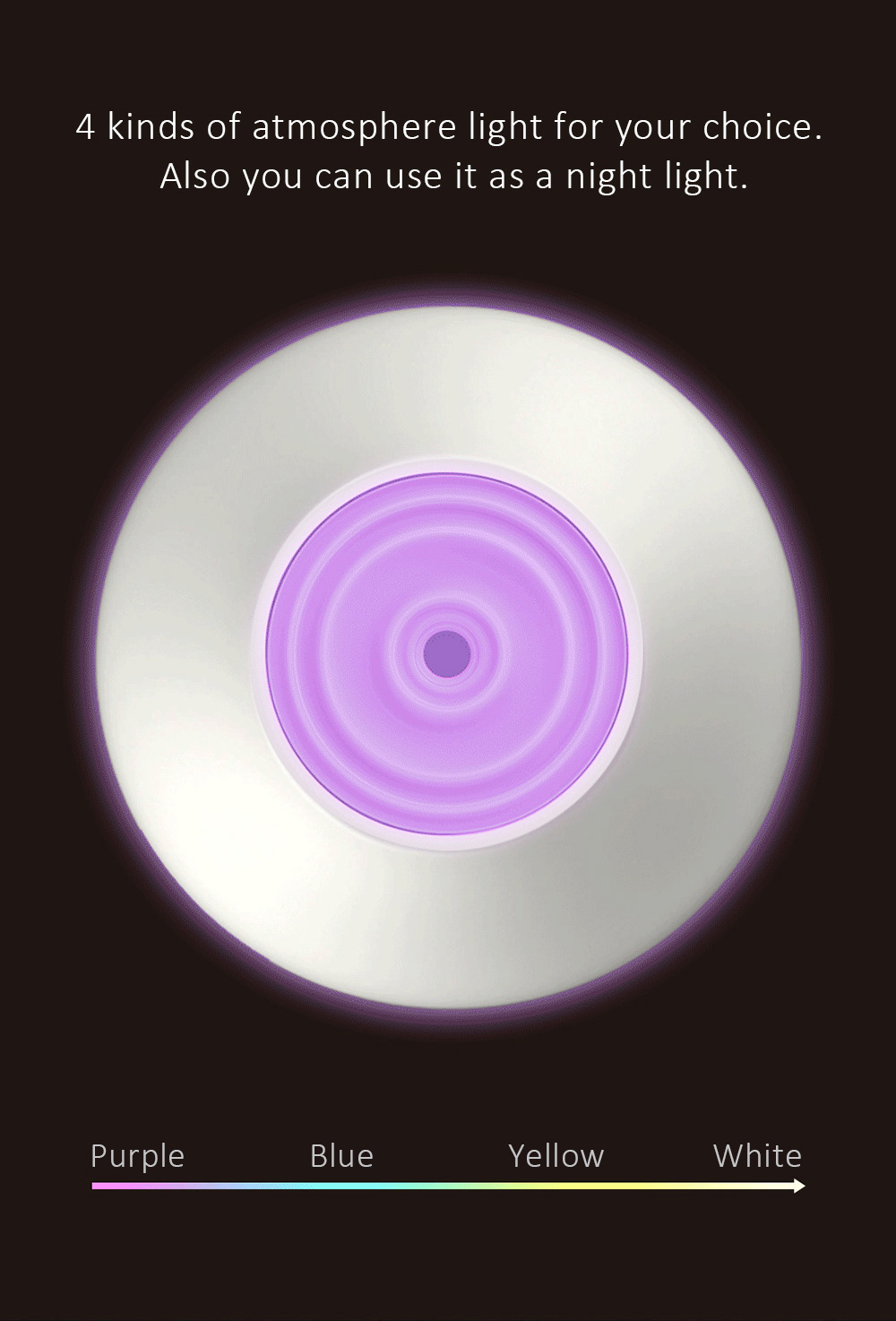 Xiaomi Viomi Aromatherapy Diffuser Air Humidifier Blutooth 4.0 APP Control 4 Color Lights Mist 200ML Automatic Portable Timed Aromatherapy Machine -White/Music Version