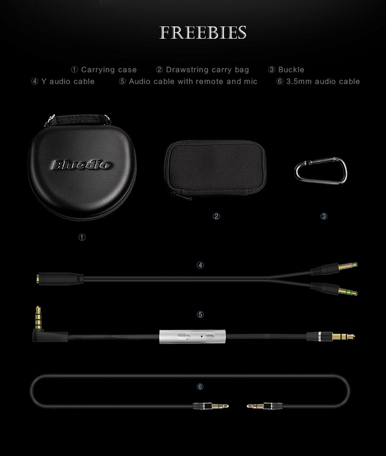 Bluedio Vinyl Plus Wireless Bluetooth Headphones with Mic 3D Sound - Gold + White