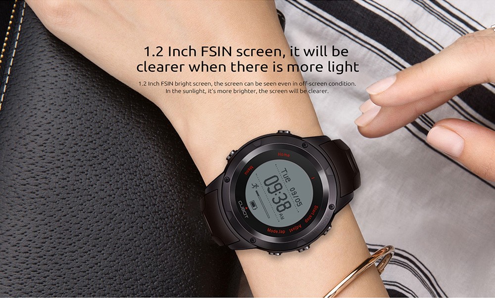 CUBOT F1 Smartwatch NORDIC Chip IP67 Water Resistant Heart Rate Monitor Bluetooth Calls SMS Reminder Compatible With Android IOS