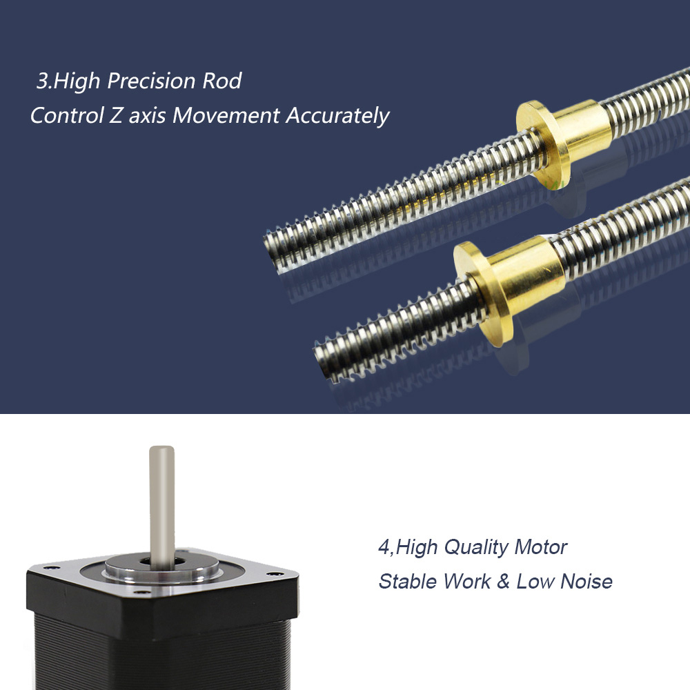 Anet A2 3D Printer with LCD Display Printing Volume TF Card Off-line Printing - Black