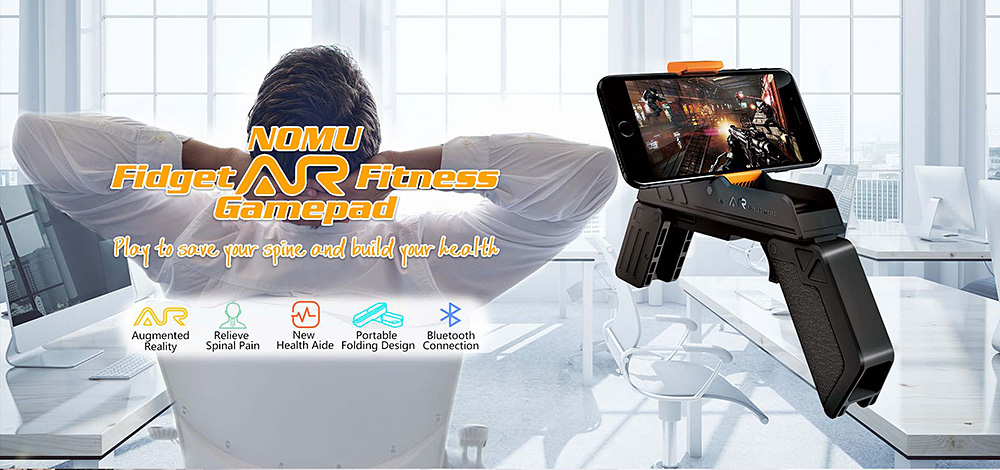 Nomu AR1 Fidget AR Fitness Gamepad Bluetooth V4.1 for Smartphone iOS/Android - Black + Orange