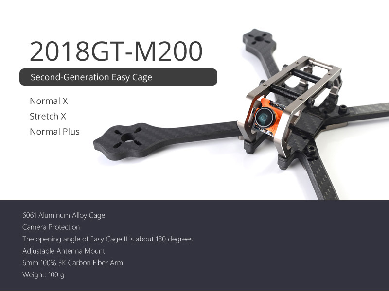 Diatone 2018 GT-M200 NP 187/230mm Carbon Fiber 6mm Arm Thickness Normal Plus Frame Kit - Titanium