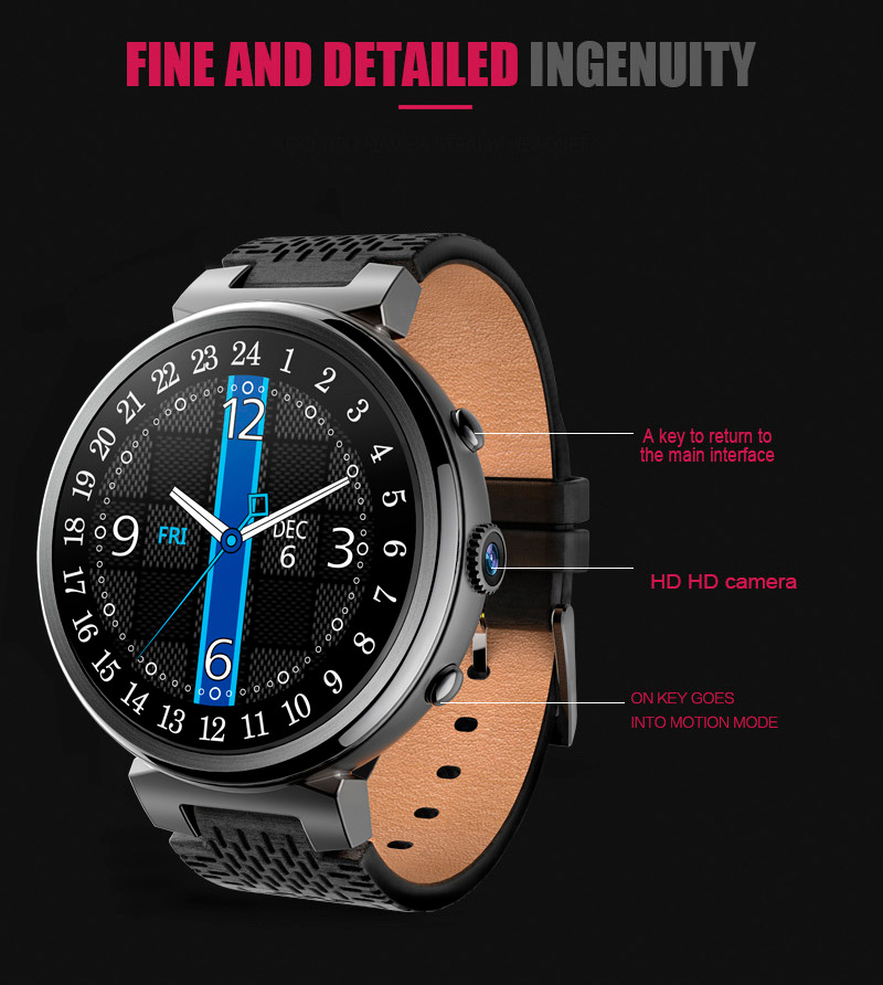 I6 Smartwatch Phone MTK6580 quad-core 1.3GHz 2GB ROM 16GB RAM GPS Google Play Pedometer Compatible with iOS Android - Silver