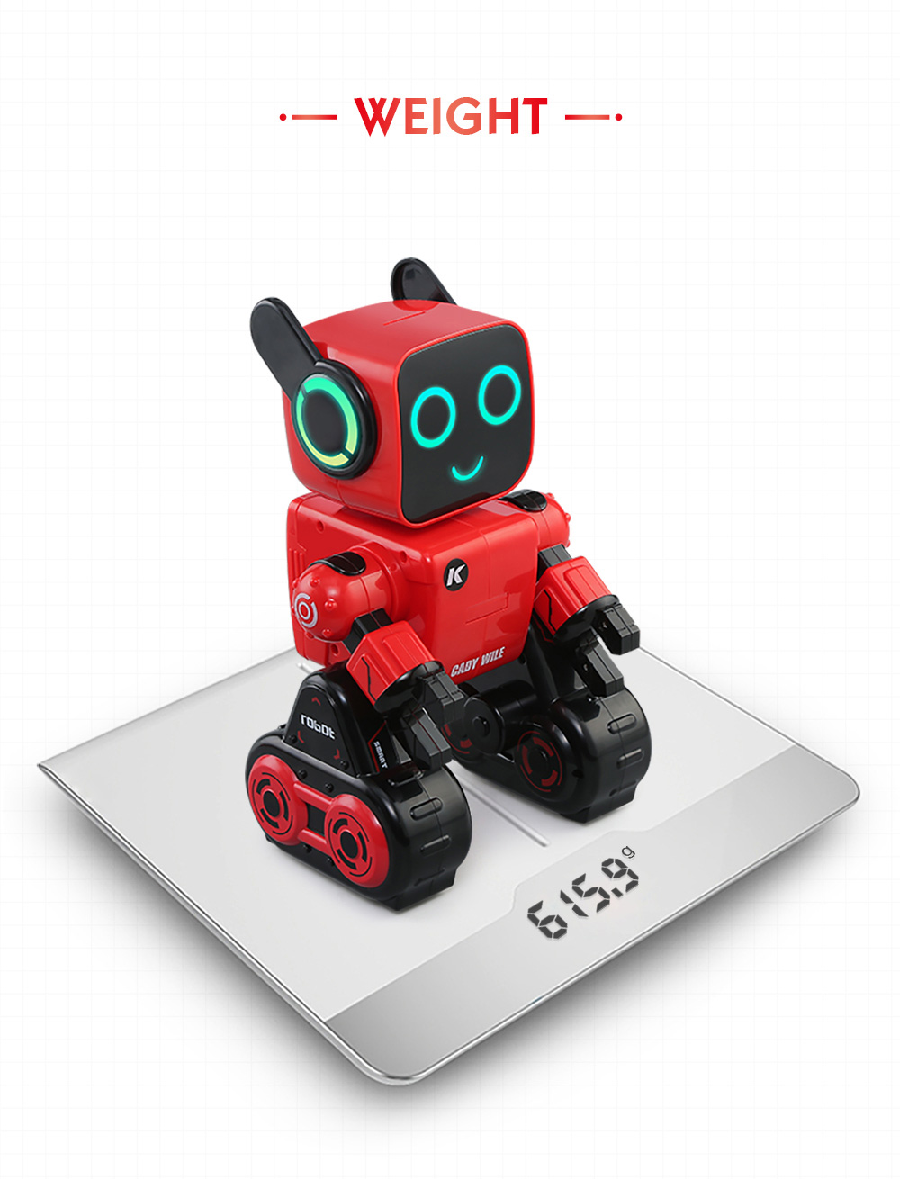 JJRC R4 Cady Wile 2.4G Money Management Sound Interaction Gesture Sensor Control RC Robot - White