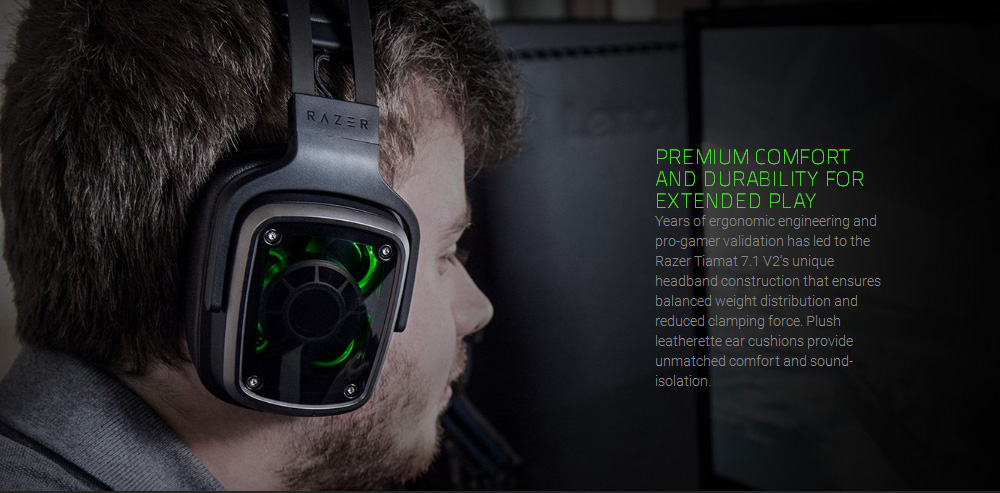 [HK Stock] Razer Tiamat 7.1 V2 Analog Digital Surround Sound Gaming Headset - Black