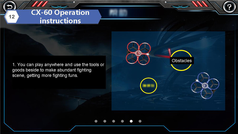 Cheerson CX-60 AIR Dominator 2.4G 4CH 6 Axis Gyro Mobile WIFI RC Fighting Drones - Red+Blue