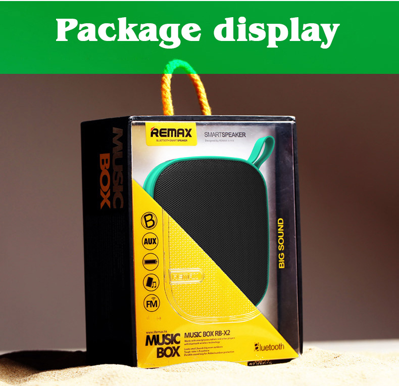 Remax RB-X2 Bluetooth Speaker with Mic FM Radio TF Port HD Music - Green