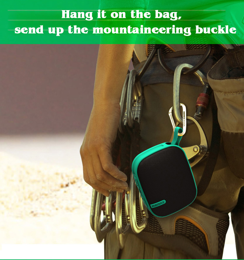 Remax RB-X2 Bluetooth Speaker with Mic FM Radio TF Port HD Music - Green