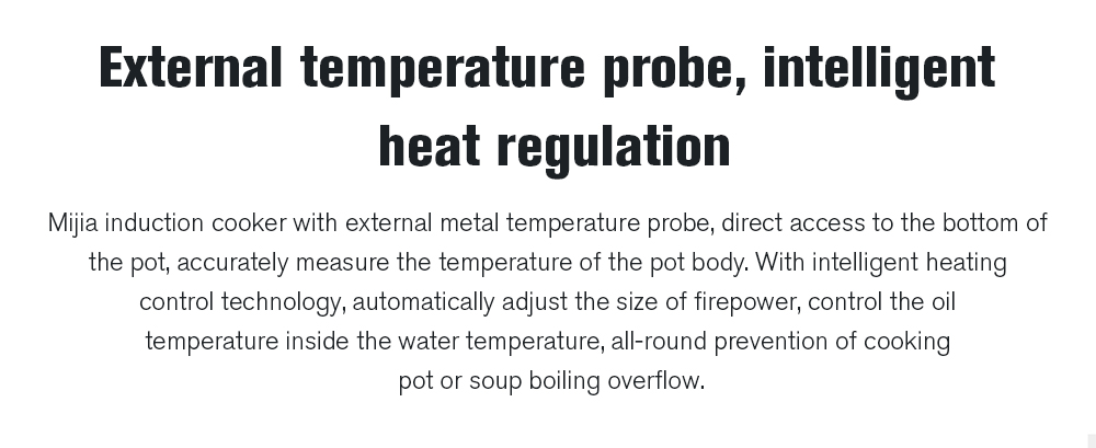 Xiaomi Mijia Induction Cooker APP Control OLED Display Automatic Adjustable Heat Constant Temperature 99 Files Electric Cooker -White