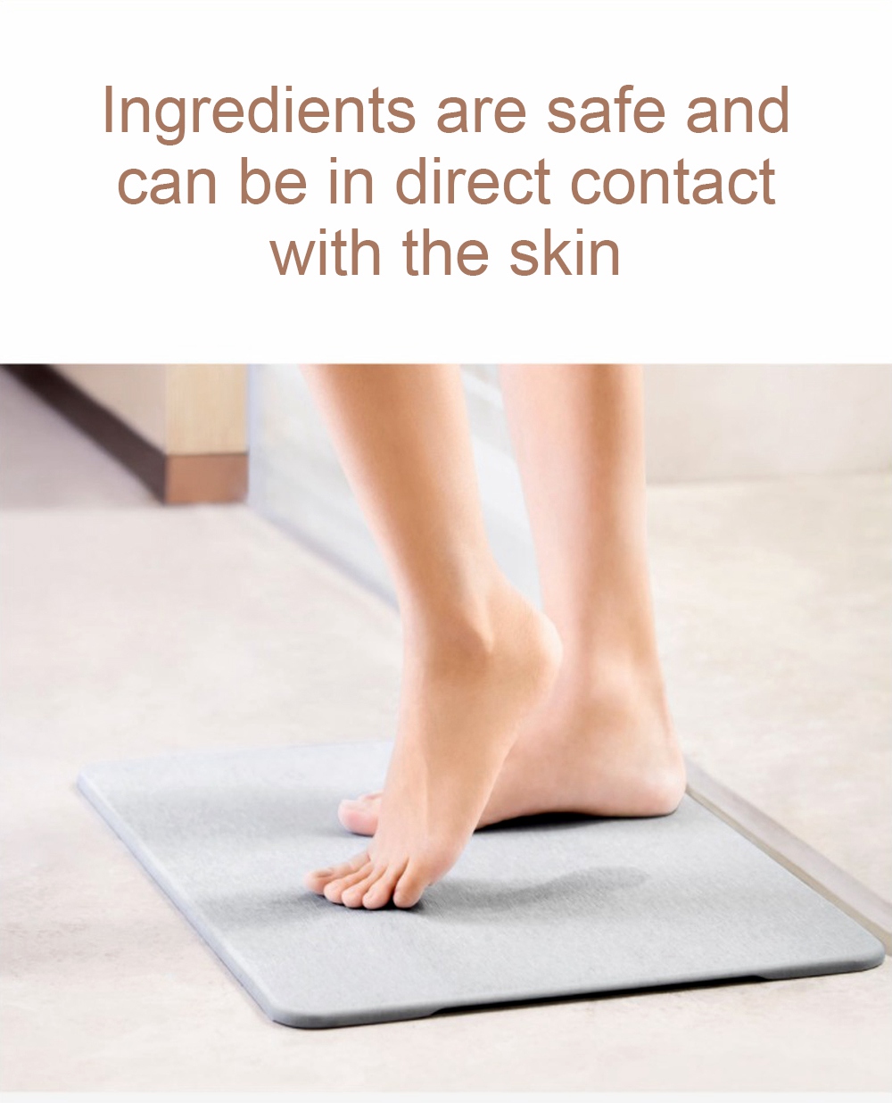 Xiaomi Mijia Likesome Diatoms Area Rug Carpet Water-absorption Anti-slip Bathroom Mat -Grey