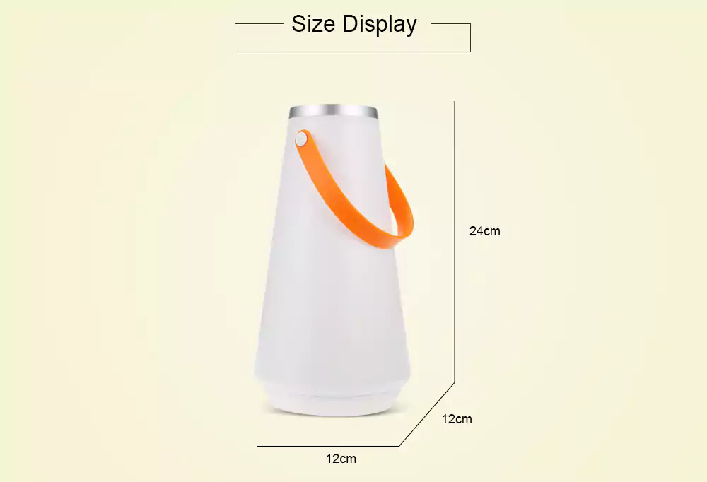 Portable LED Lantern Night Light with Soft Warm White Light Touch Sensor Control Built-in USB Rechargeable Battery -Whit