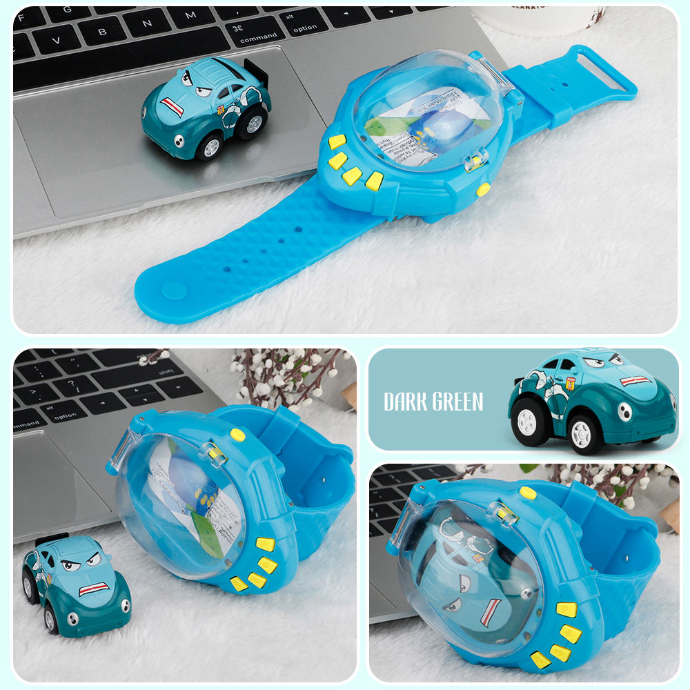 CREATE TOYS 8022 1:58 2.4G Gravity Sensor Watch Control Mini RC Car Toys Gift RTR - Dark Green