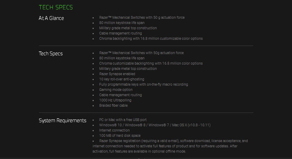 [HK Stock] Razer BlackWidow X Chroma Mercury Edition Wired Mechanical Gaming Keyboard RGB Razer Green Switches US Layout - Mercury