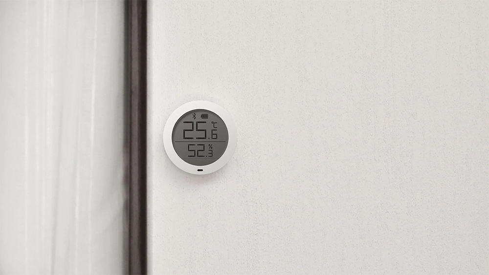 Xiaomi Mijia Bluetooth Temperature Humidity Monitor Sensor APP Control Built-in Sensor LCD Display Magnetic Stick Ultra-Low Power Thermostat -White