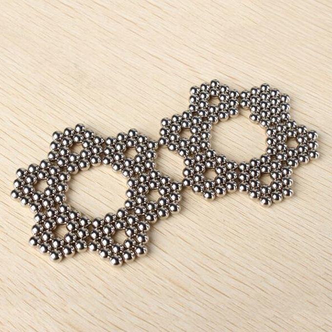 216PCS 5mm Sliver DIY Neocube Magic Beads Magnetic Balls Puzzle - Random Color