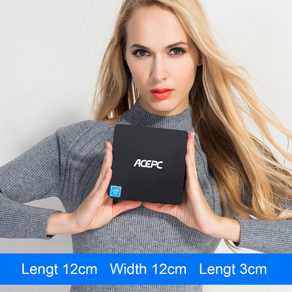 ACEPC T11 4GB/64GB Licensed Windows 10 Intel Atom x5-Z8350 Mini PC 2.4G/5G WiFi LAN 2.5" HDD SATA Bluetooth HDMI VGA USB3.0